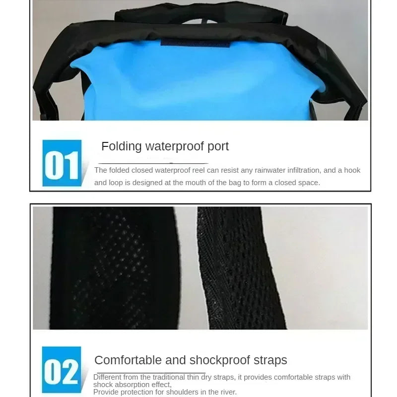 AquaGuard Rucksack 25L | Wasserdichte und atmungsaktive Rucksack für Kajak, Trekking und Outdoor-Abenteuer