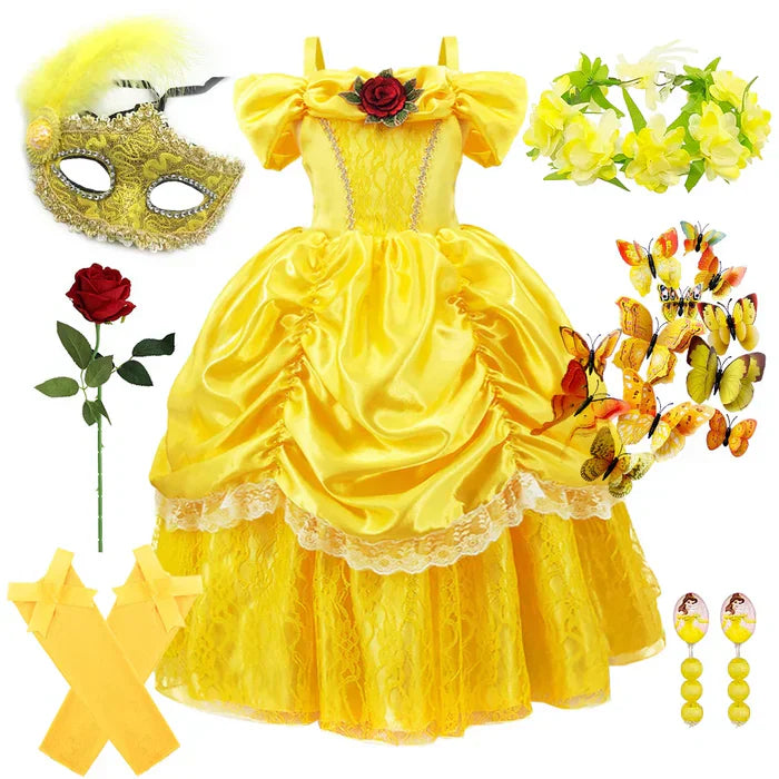 Liora Verzauberndes Prinzessinnenkleid – Märchenhaftes Cosplay für Kinder