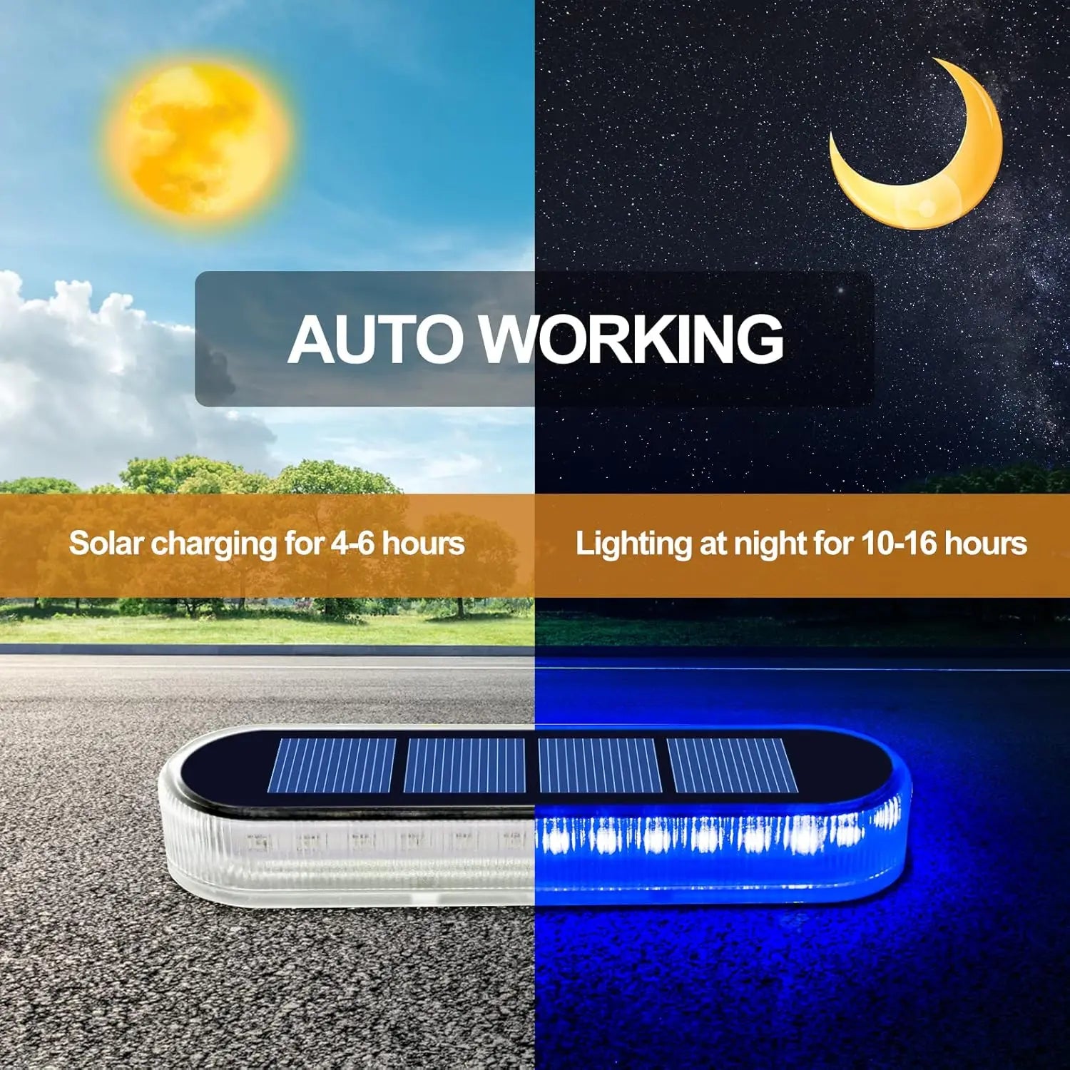 LumaGlow Solar Treppenlicht | IP68 Wasserdicht mit 30 LEDs in Warm-/Kaltweiß/Blau für Terrasse und Außenbereich
