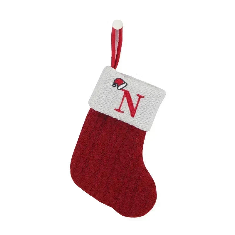 Weihnachtsstrumpf mit Initial – Personalisierter Weihnachtsstrumpf für Weihnachtsdekoration
