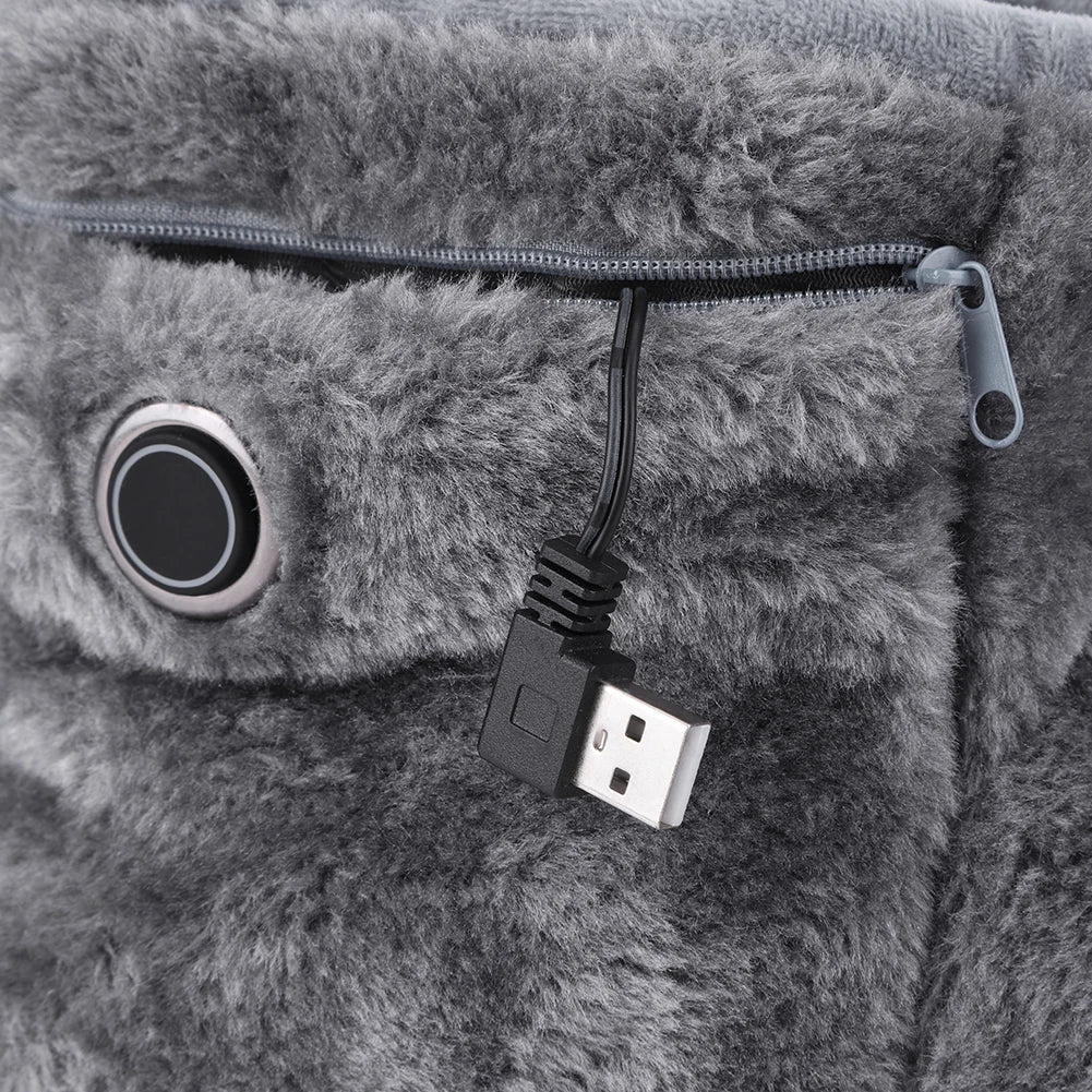 Elektrisch beheizte USB-Pantoffeln – Plüsch warme Fußwärmer