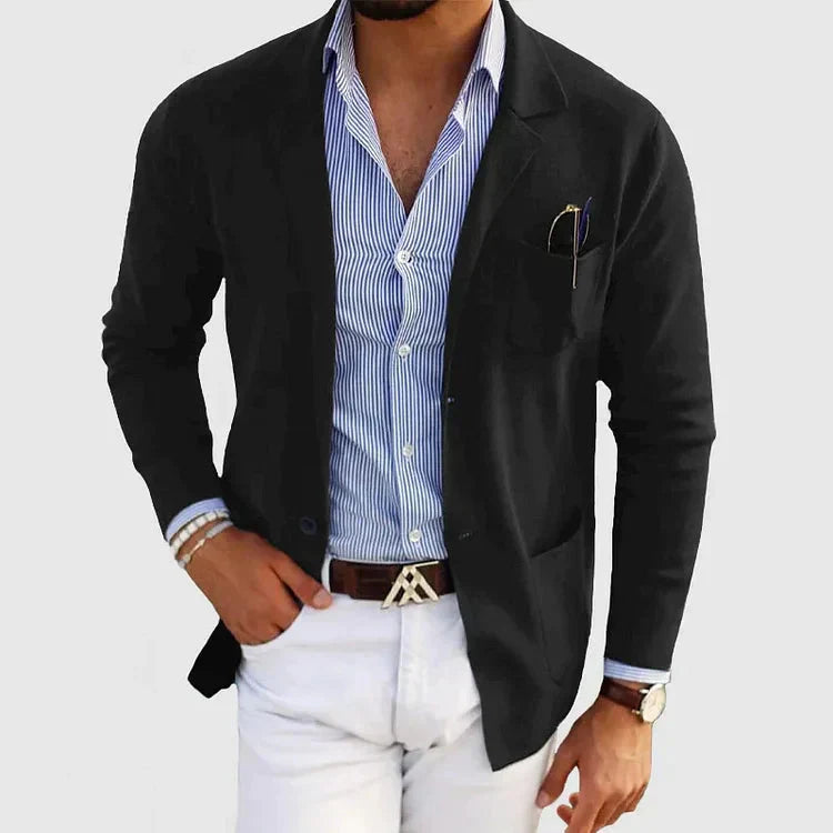 Herbstlicher Herrenblazer mit Casual-Knopftaschen und Reverskragen - Lorenzo