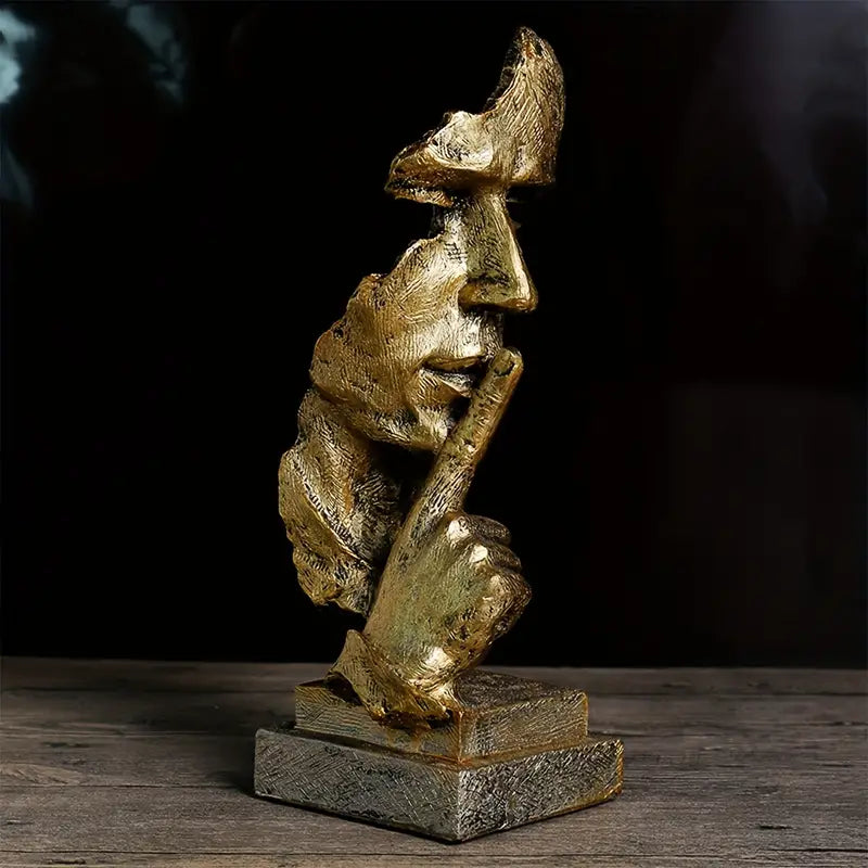 SerenitySculpt Abstract Denker Harz Statue für Zuhause und Büro