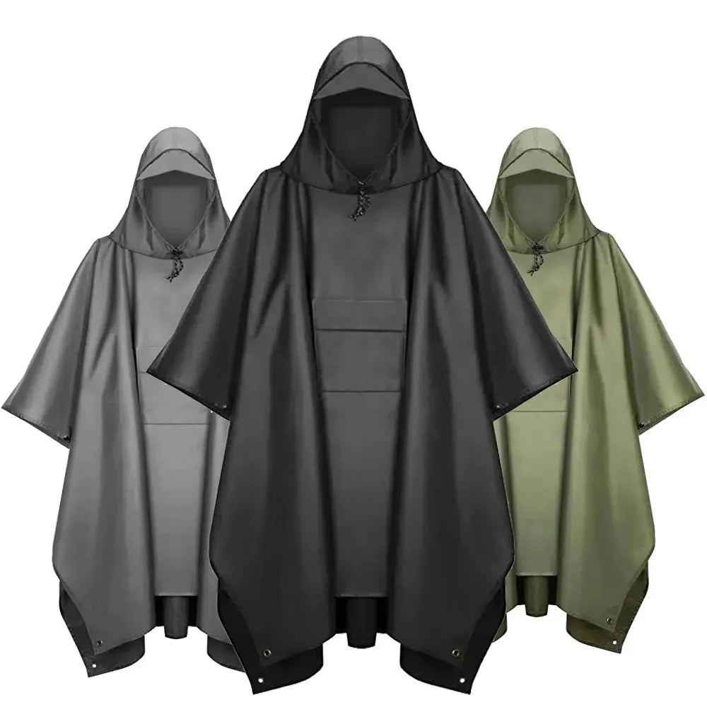 Herren Regenponcho – Wasserdicht, Winddicht und Faltbar für Outdoor