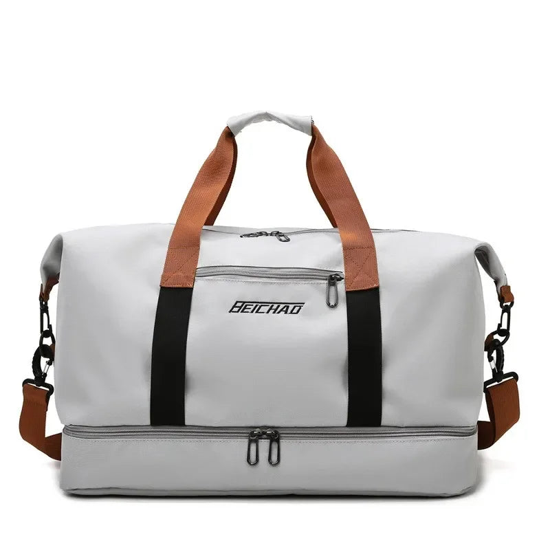 VOLARIS Fitness-Reisetasche | Große Kapazität | Trockennass-Trennung | Hand- & Schultertasche für Damen