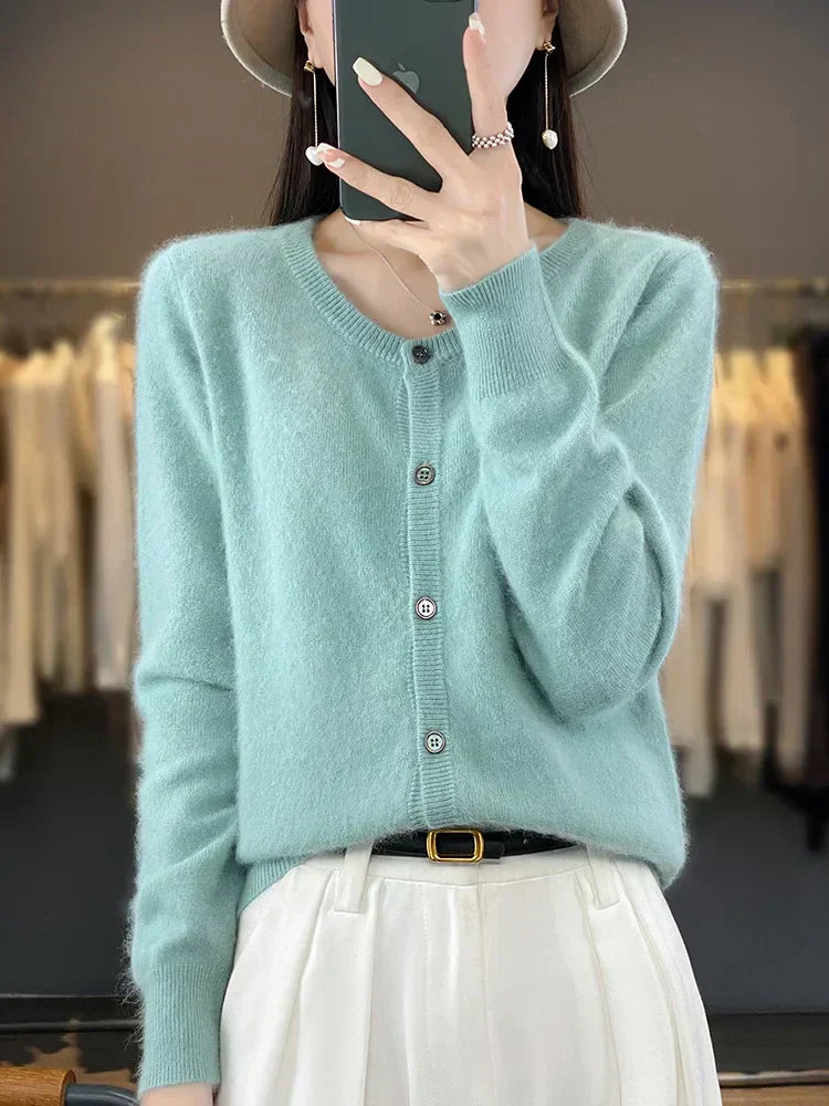 Aurea Kaschmir Cardigan Pullover für kaltes Wetter