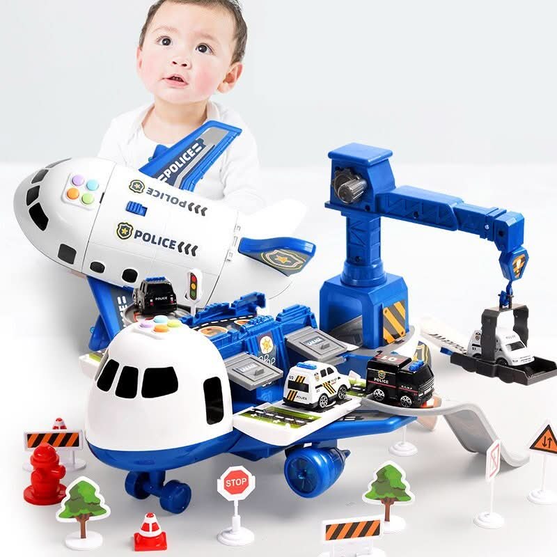 SKYQUEST – Abenteuer AirPlay Set mit Flugzeug & Fahrzeugen für kreative Kinder