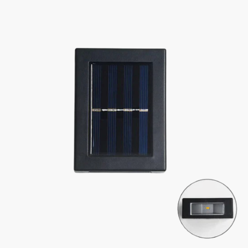 LuxeSolar Elegante LED-Wandleuchte | Nachhaltige Solarenergie mit automatischer Funktion
