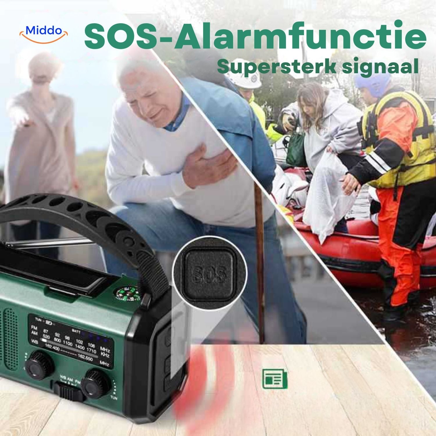 SolarGuard Multifunktionslampe | Taschenlampe, Leselampe, Kompass & solaraufladbar für alle Abenteuer