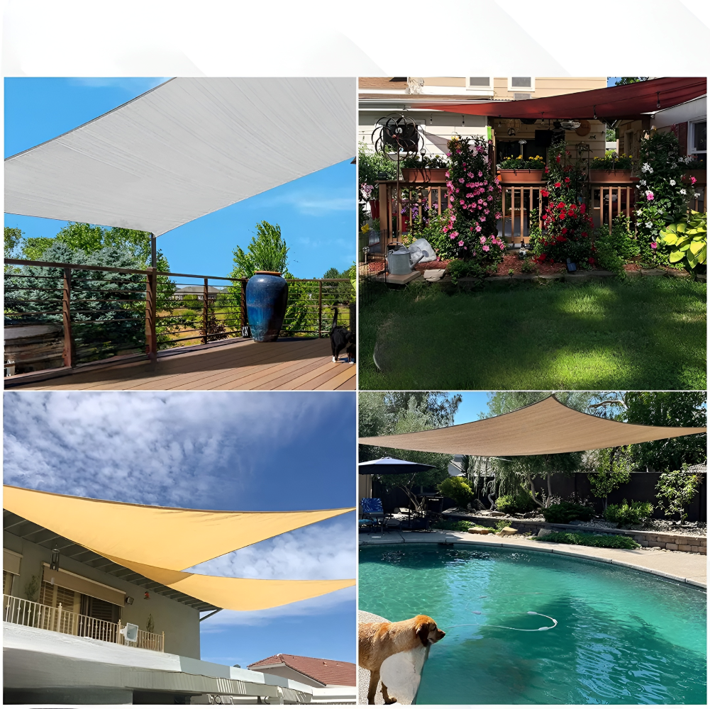 Rechteckiges Sonnensegel Wasserdicht | Wasserdichtes Outdoor-Gewebe | UV-Schutz | SkyCover