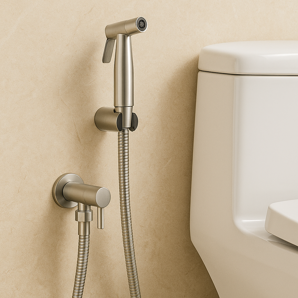 Bidet Sprayer aus Edelstahl – Wandmontiert mit Einstellbarem Strahl