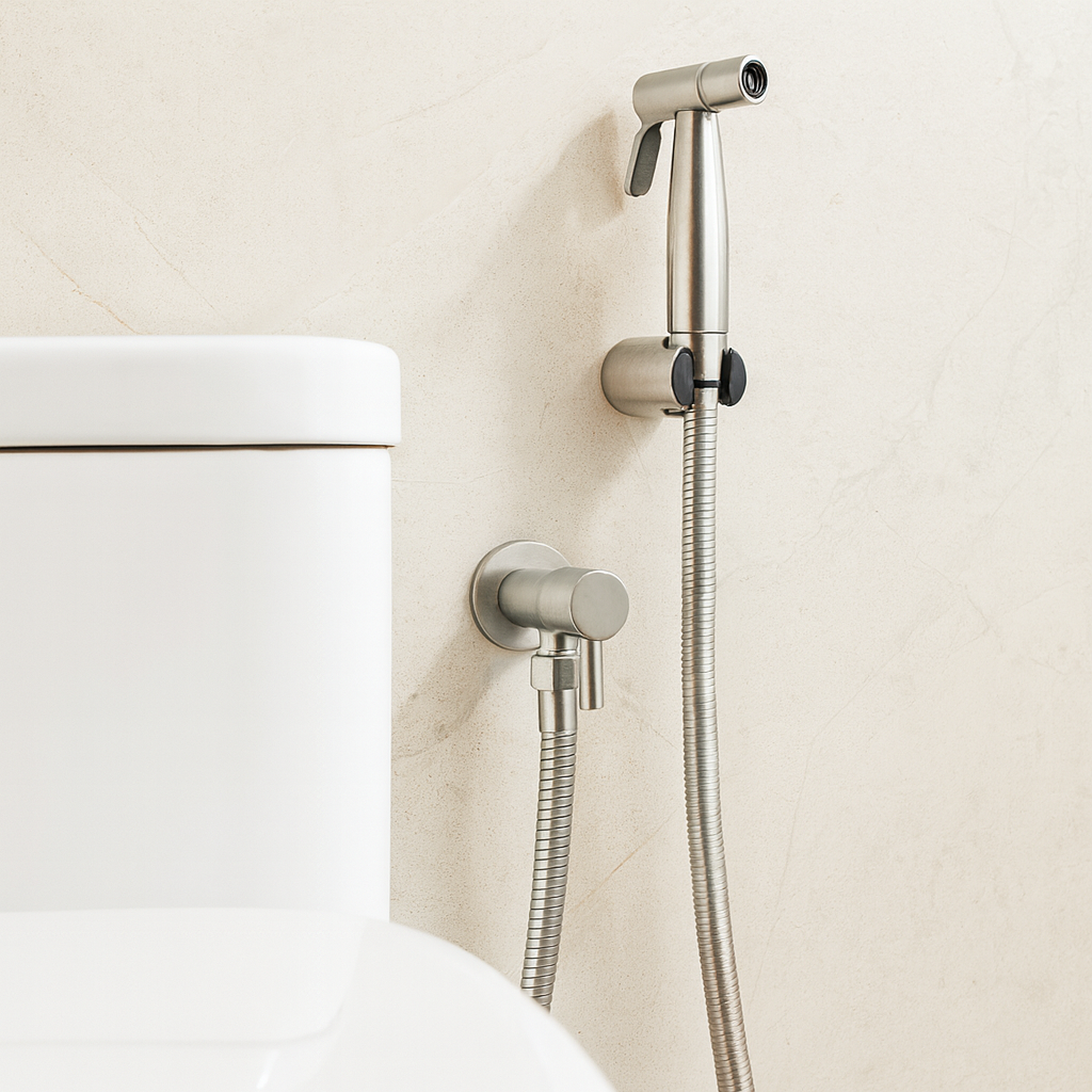Bidet Sprayer aus Edelstahl – Wandmontiert mit Einstellbarem Strahl
