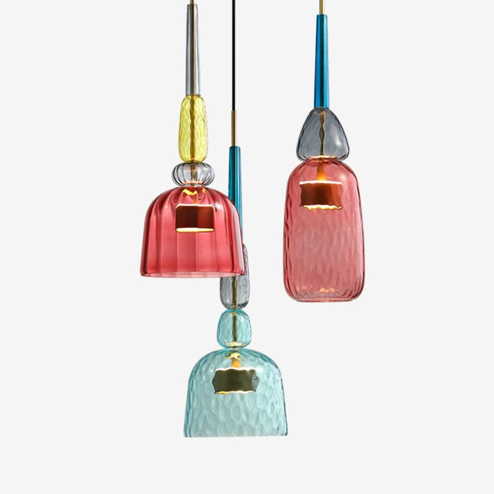 Pendelleuchte aus farbigem Glas Illumy