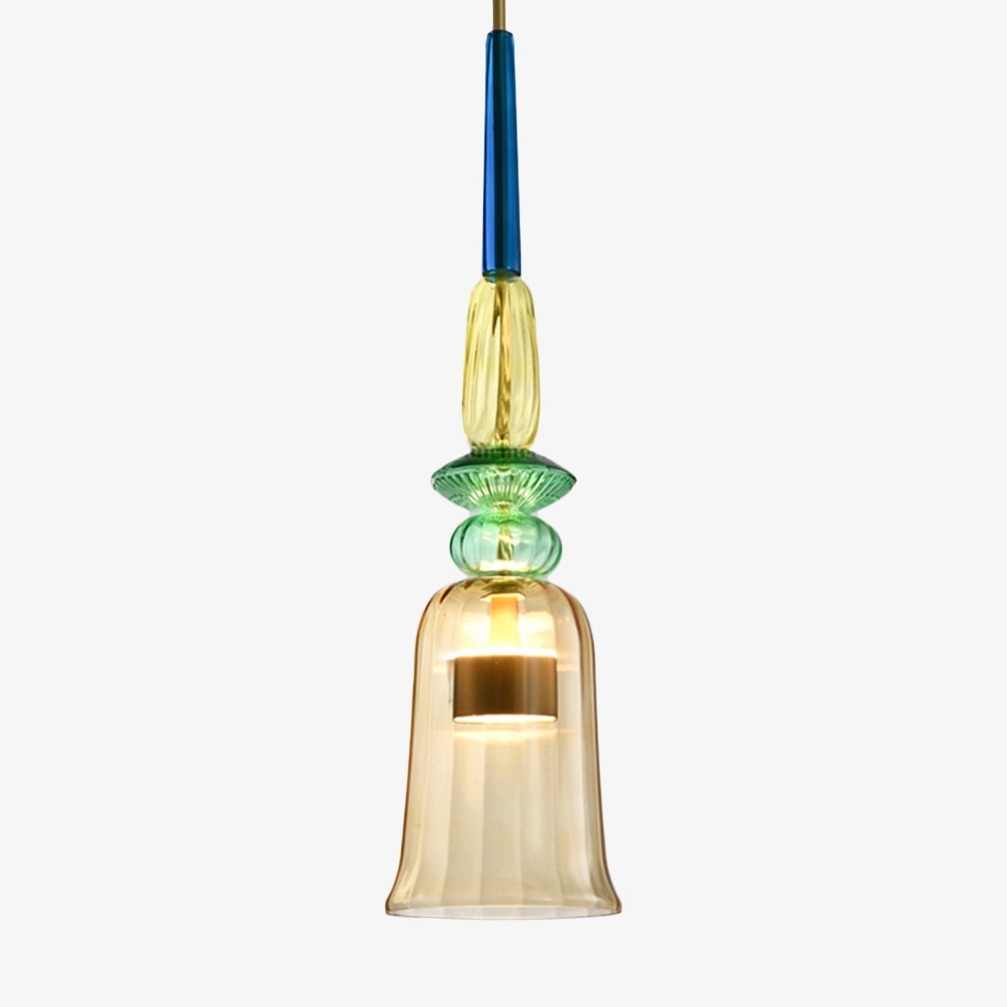 Pendelleuchte aus farbigem Glas Illumy