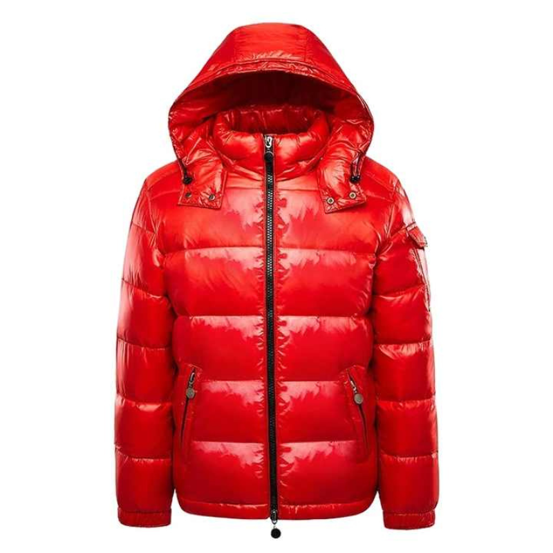 Glänzende Daunenjacke Damen – Leichte Wasserabweisende Winterjacke mit Luxuswärme