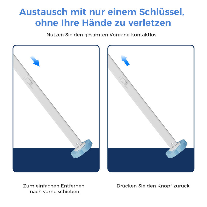 Toilettenbürste Einweg | Antibakteriell | Hygienische Schwammköpfe | CleanClick