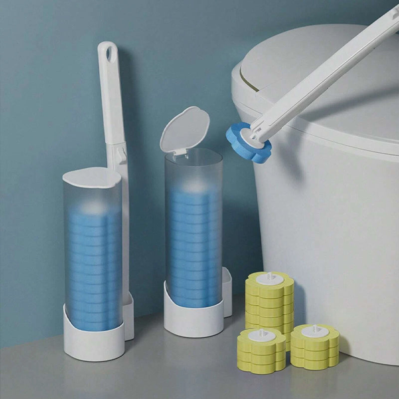 Antibakterielle Einweg-Toilettenbürste mit hygienischem Schwammkopf und Halter