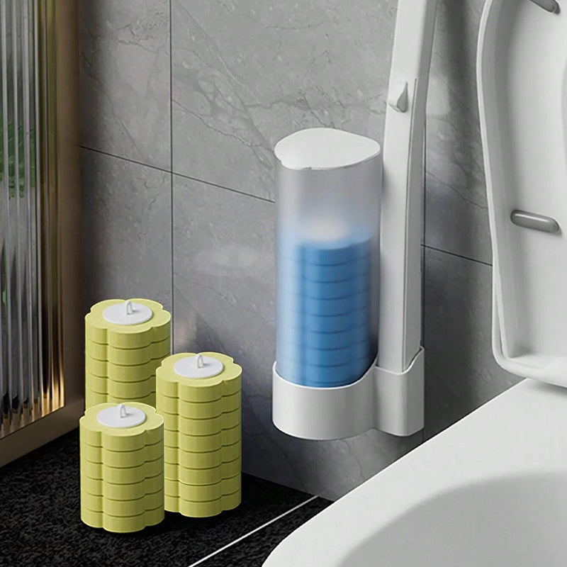 Antibakterielle Einweg-Toilettenbürste mit hygienischem Schwammkopf und Halter