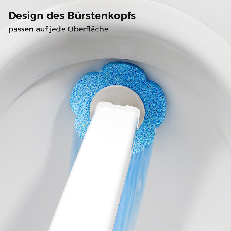 Antibakterielle Einweg-Toilettenbürste mit hygienischem Schwammkopf und Halter