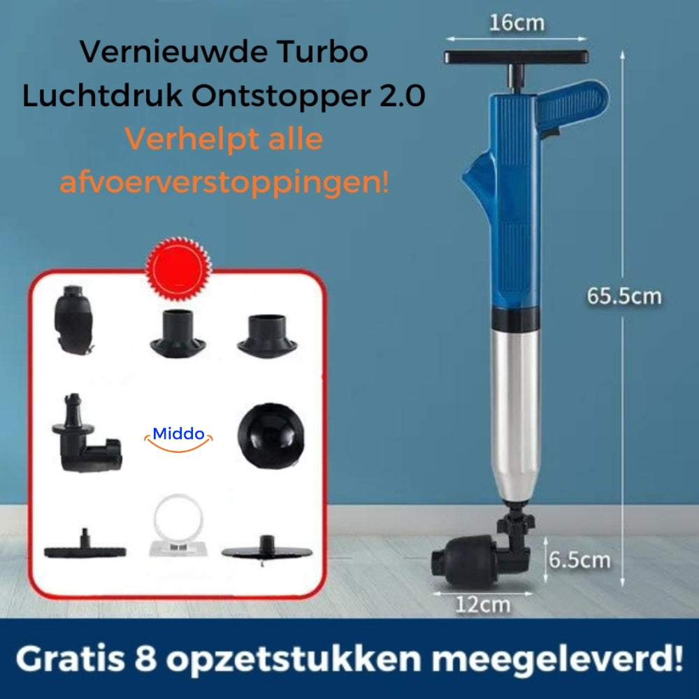 AquaLux Turbo Luftdruck-Rohrreiniger 2.0 | Effektive Lösung für alle Ihre Abflussverstopfungen!