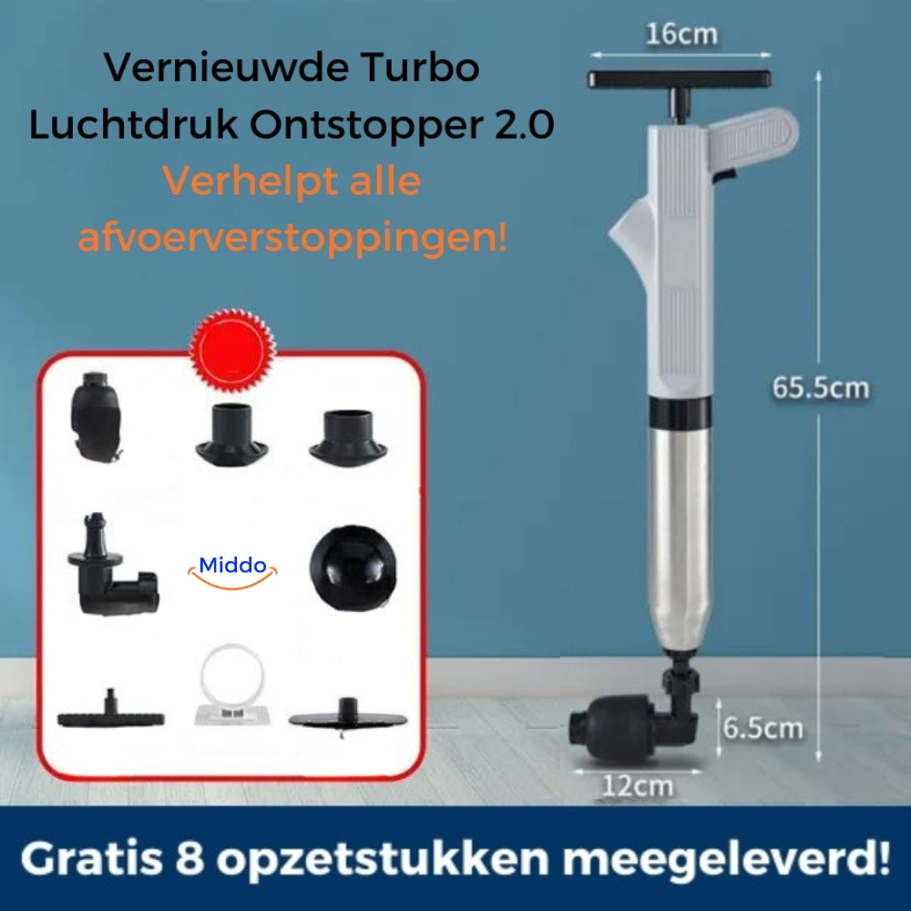 AquaLux Turbo Luftdruck-Rohrreiniger 2.0 | Effektive Lösung für alle Ihre Abflussverstopfungen!