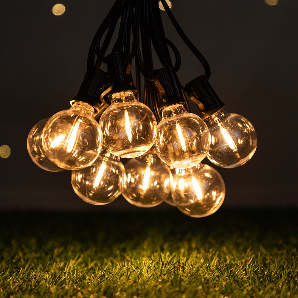 TwinkleTrail | Außen LED Lichterkette mit warmem Licht und wasserdichtem Design