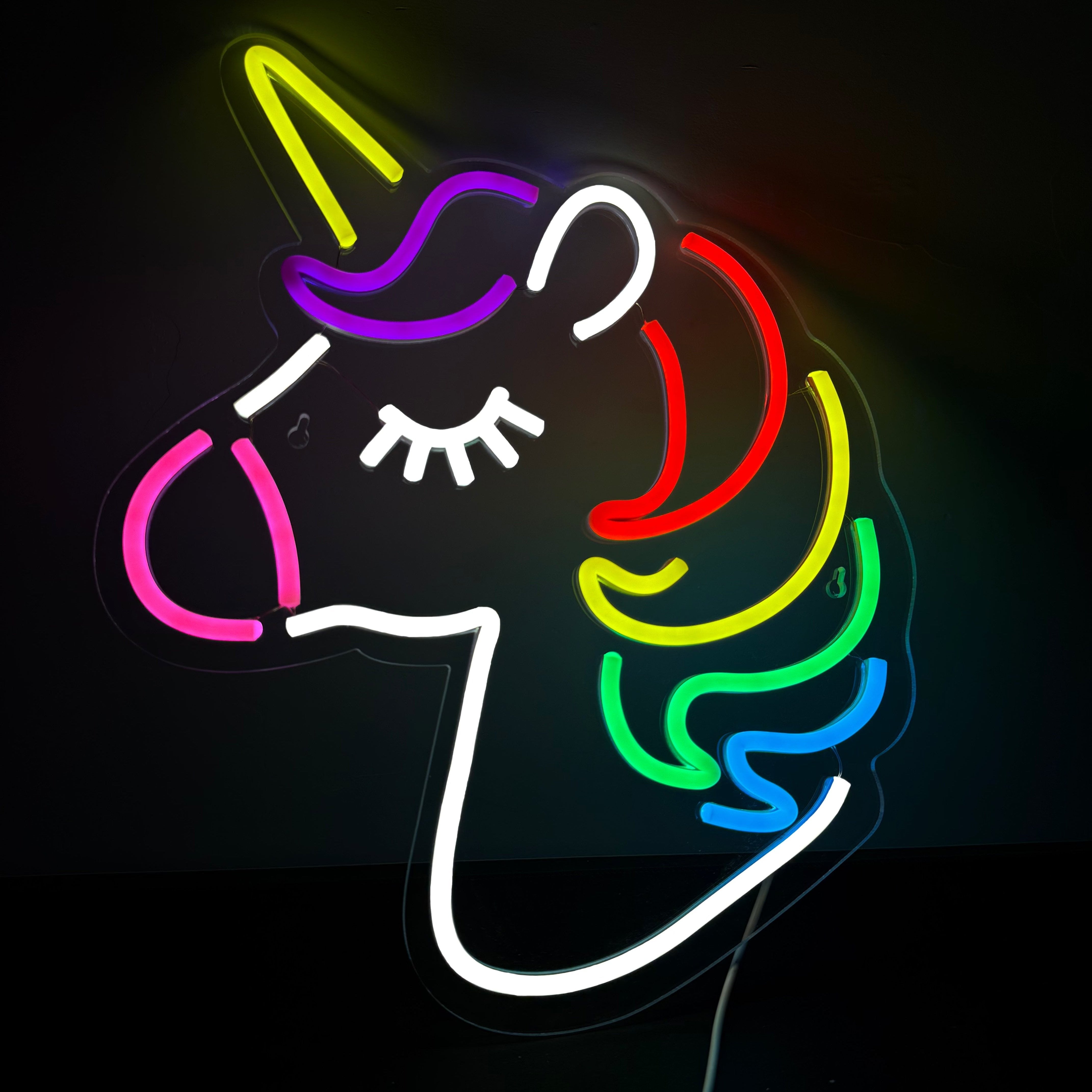 Einhorn Neon Wandleuchte