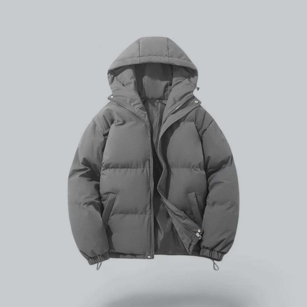 PolarGuard Unisex Daunenjacke – Warme Pufferjacke mit Reißverschluss und Kapuze