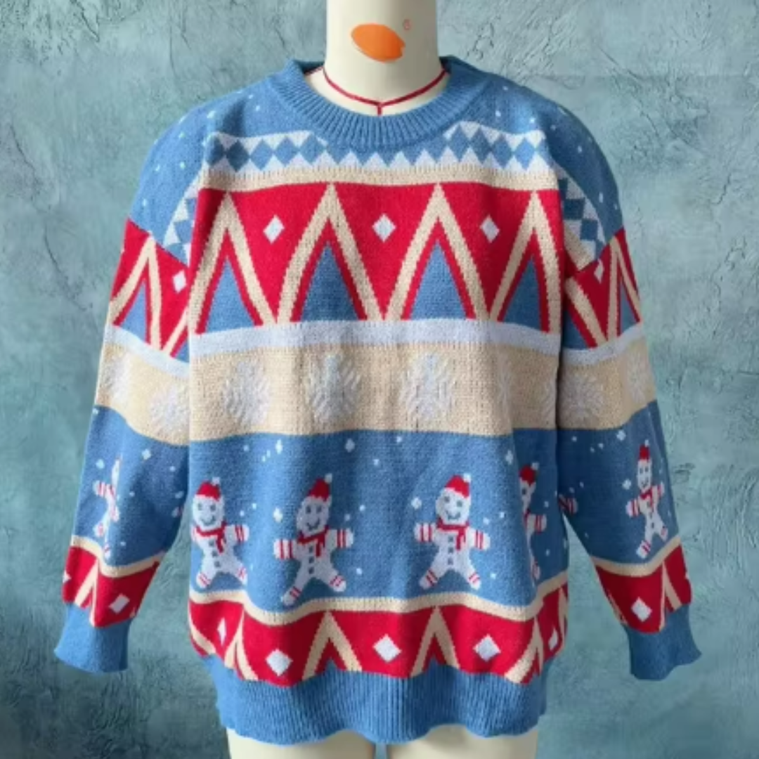 Damen Winterfreude Weihnachts-Pullover – Oversized, Warm und Bequem