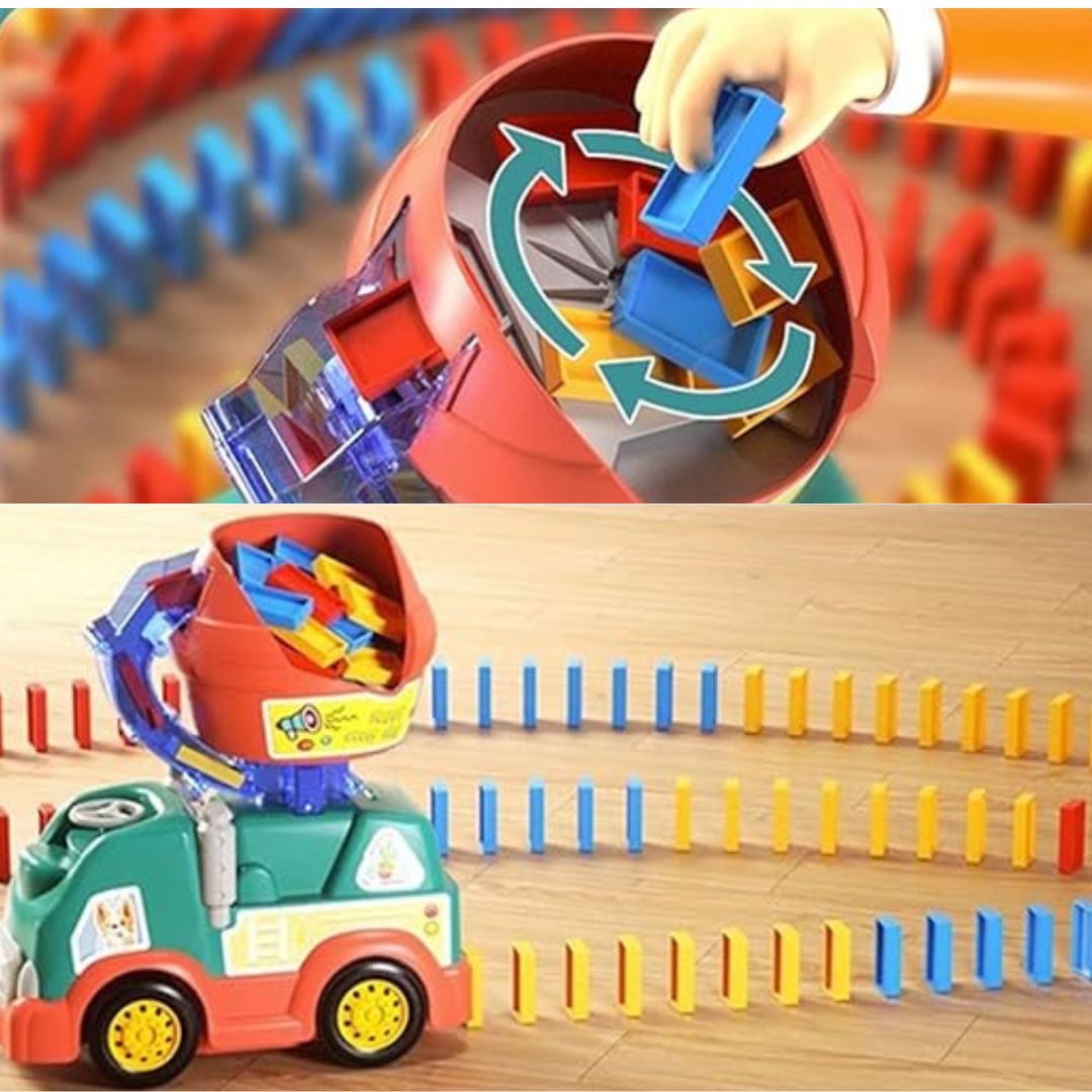 Montessori Holz Domino-Lkw Spielzeug