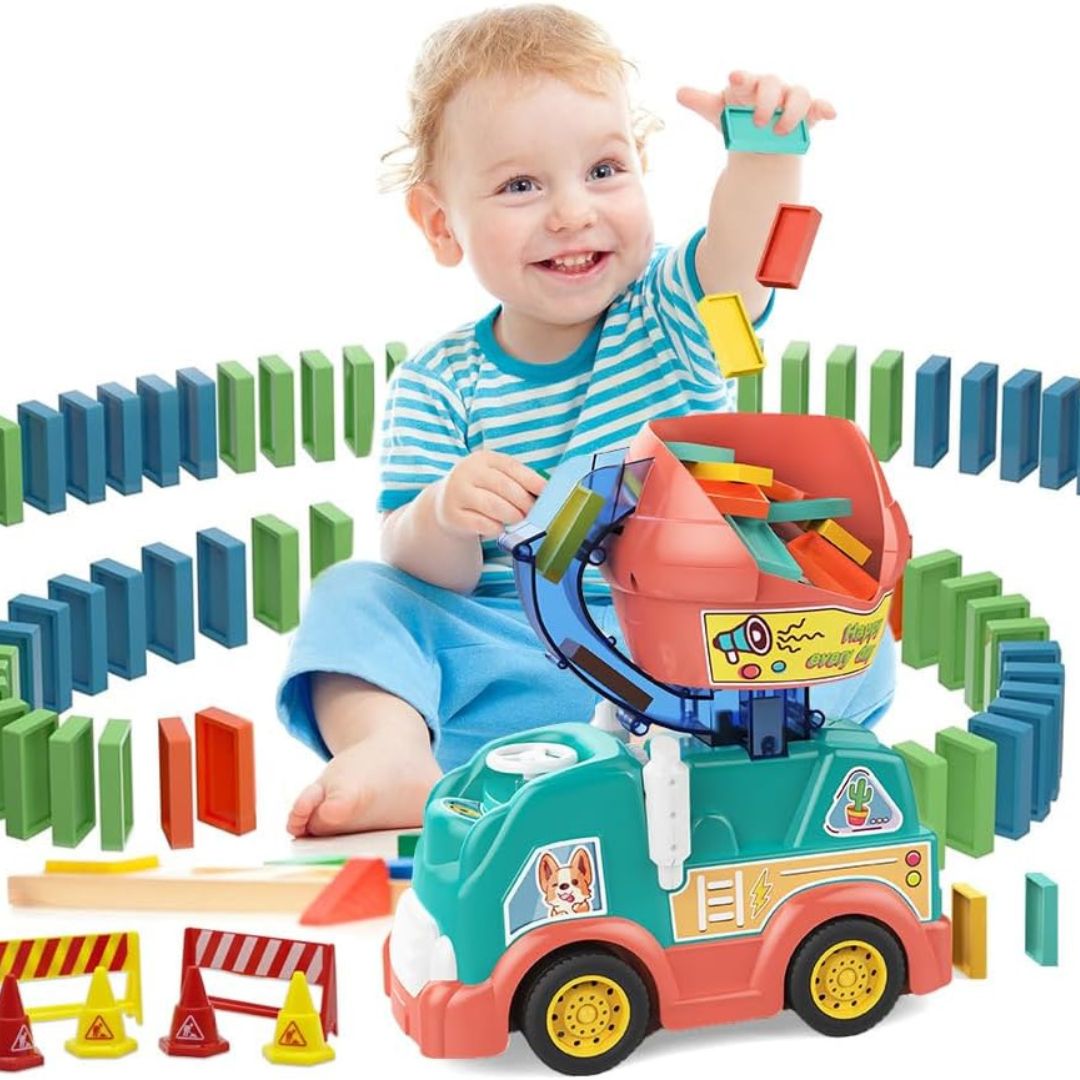 Montessori Holz Domino-Lkw Spielzeug