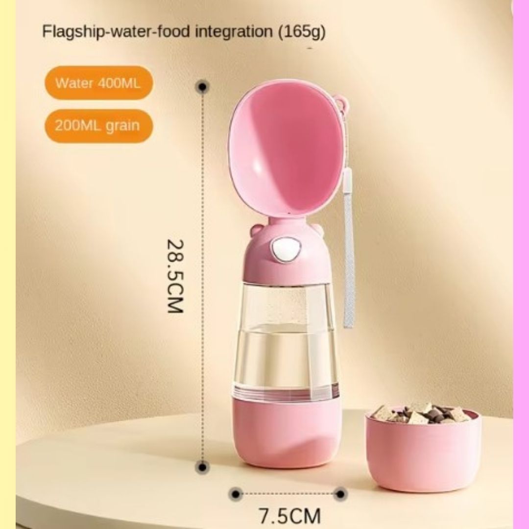 PetHydroGo | tragbare Flasche für Wasser und Futter für Haustiere