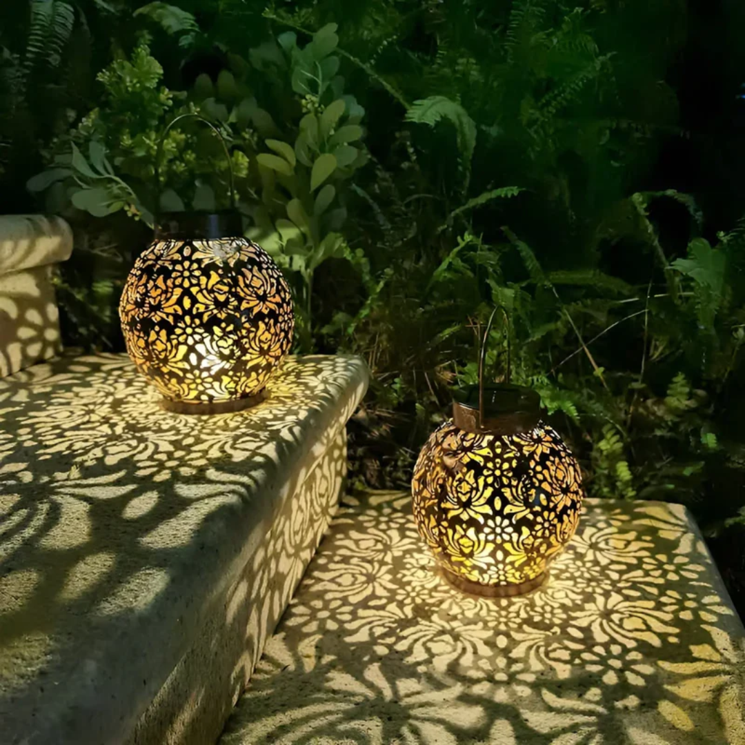 Wetterfeste LED Solar Garten Hängeleuchte
