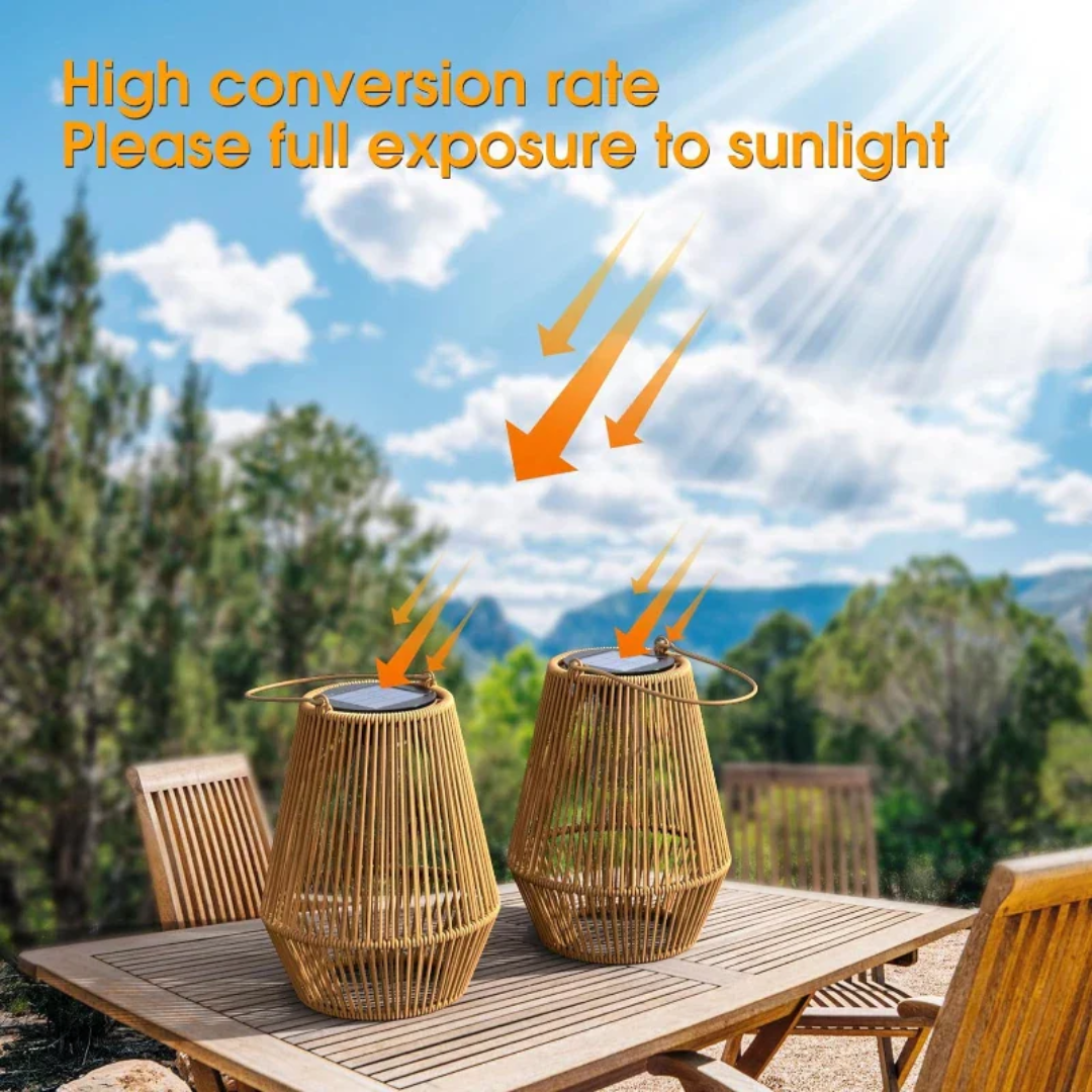 Sunwave | Handgefertigte wasserdichte Sonnen-Gartenlaterne