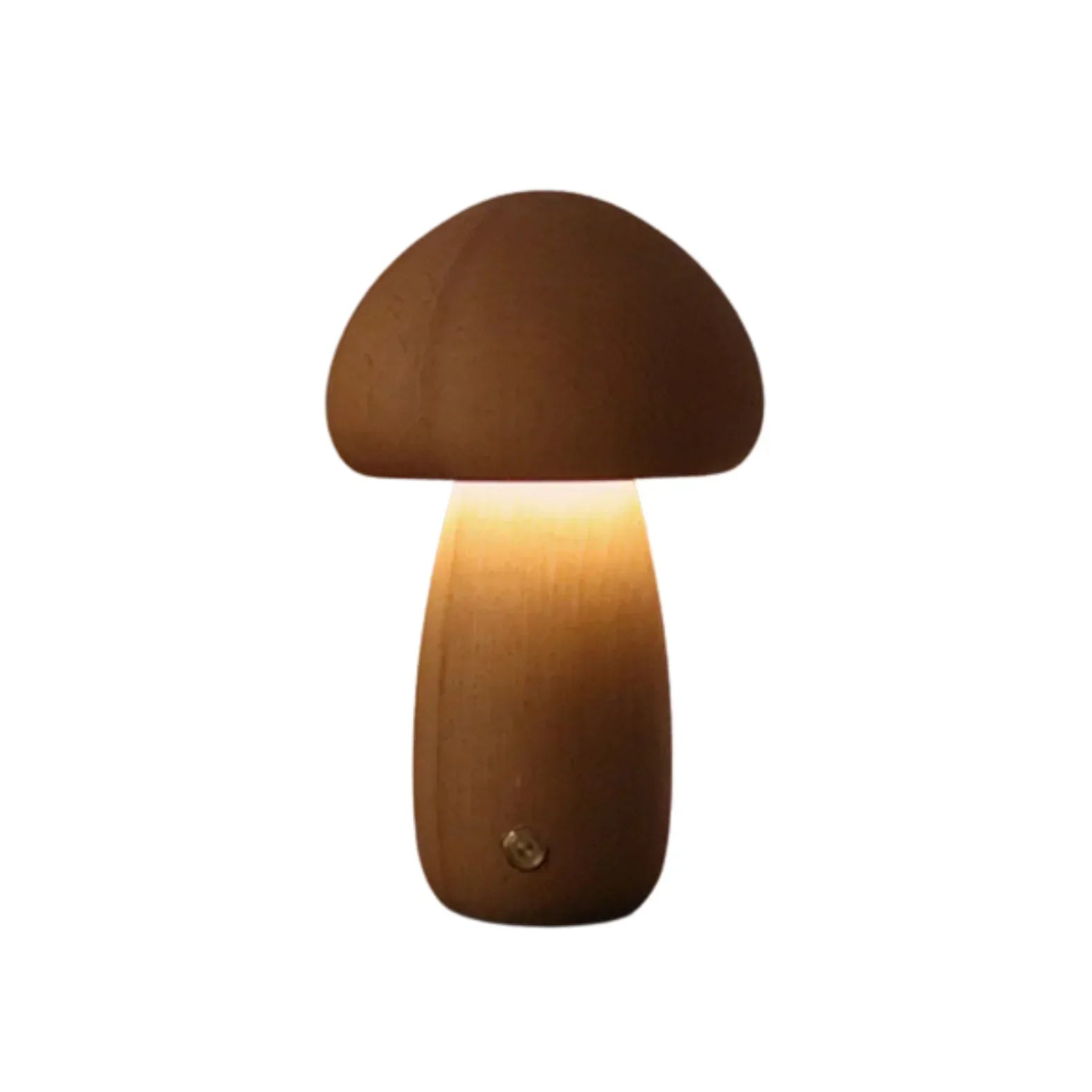 WoodGlow Holz Vintage Pilz Tischlampe – Einzigartige Beleuchtung für einen gemütlichen Raum