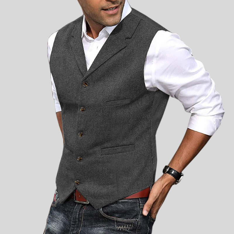 Leichter Herren-Gilet | Kurzarm