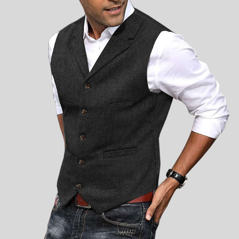 Leichter Herren-Gilet | Kurzarm