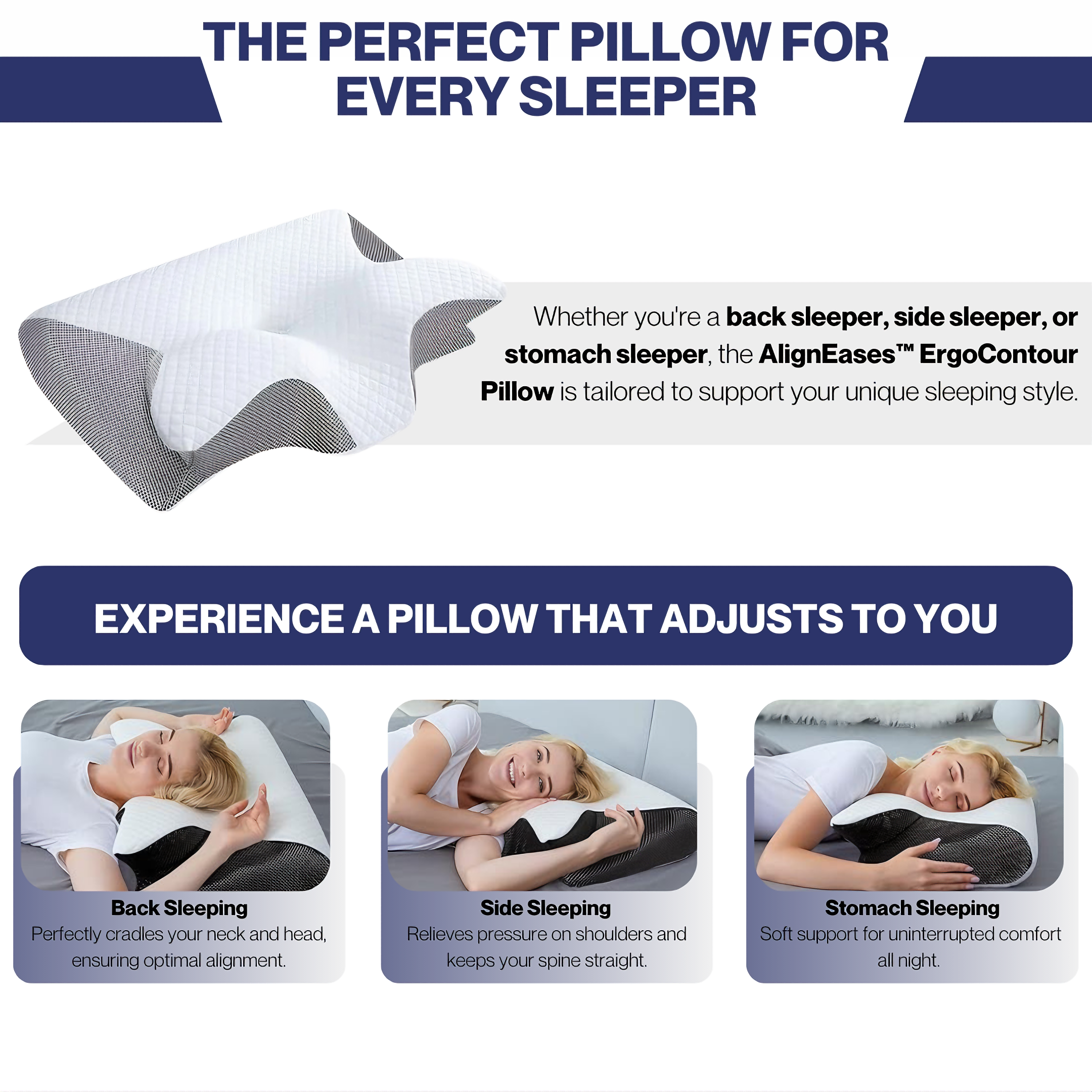SleepEase | ErgoContour Orthopädisches Kissen