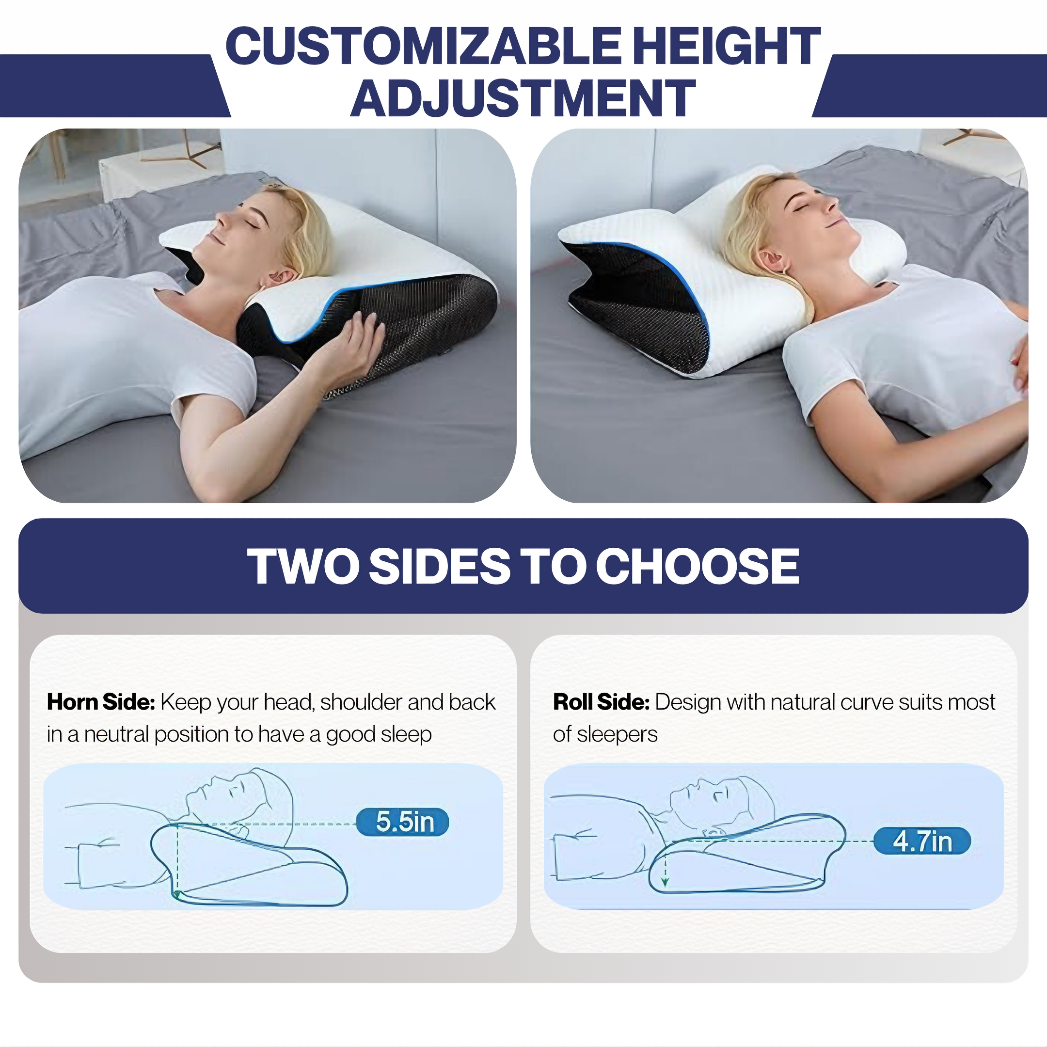 SleepEase | ErgoContour Orthopädisches Kissen