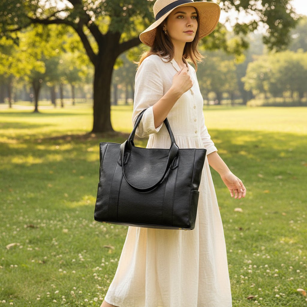 VINTARIS – Elegante Lederschultertasche mit Retro-Touch und glatter Oberfläche