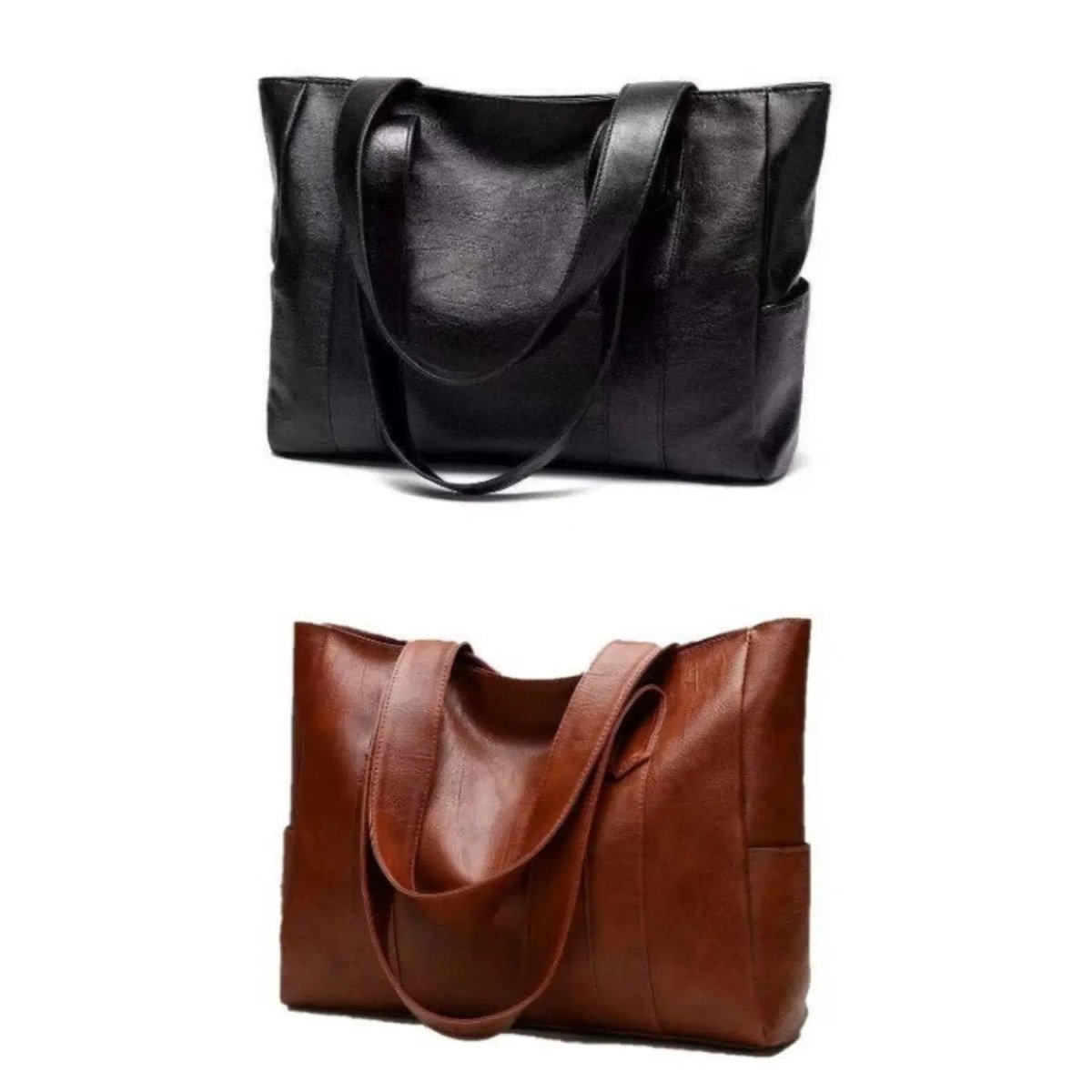 VINTARIS – Elegante Lederschultertasche mit Retro-Touch und glatter Oberfläche