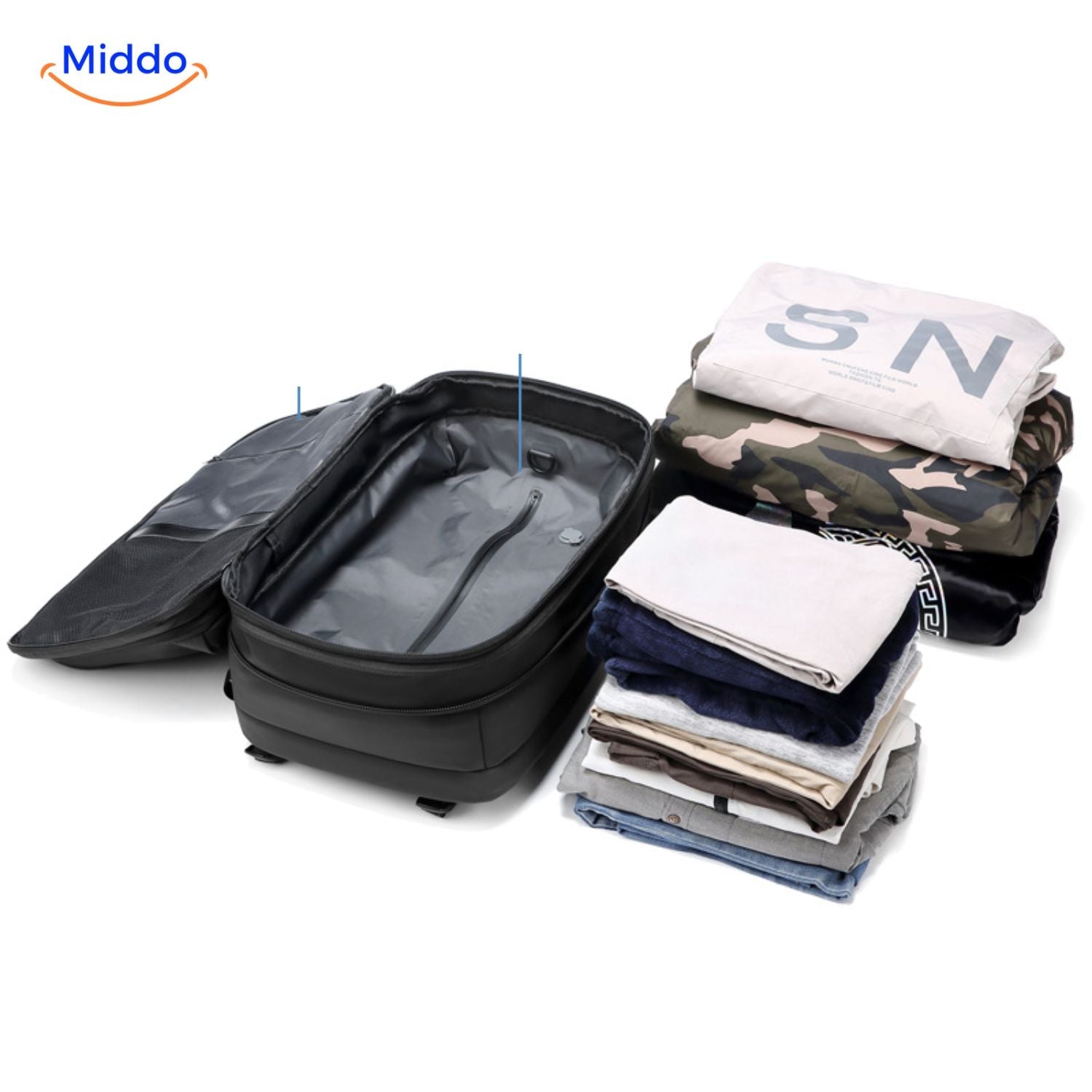 VakuMax Kompressionsreisetasche | Platzsparende Reisetasche für müheloses Packen