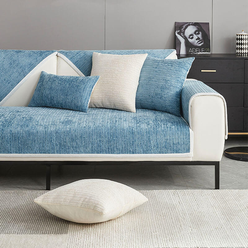 SofaShield Luxe Antikratz-Sofabezüge – Kratzfeste Chenille-Schutz für Haustiere