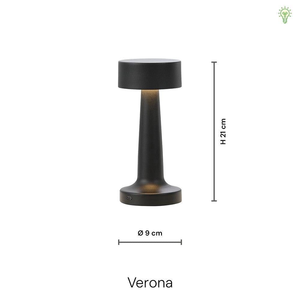 Verona LED Drahtlose Tischlampe Messing