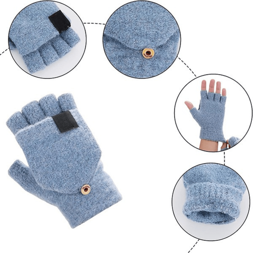 WarmGrip USB beheizte fingerlose Handschuhe – bequeme Winterhandschuhe für Büro und Zuhause