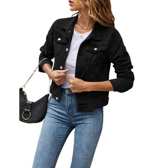 Lässige Jeansjacke für Frauen | Warm