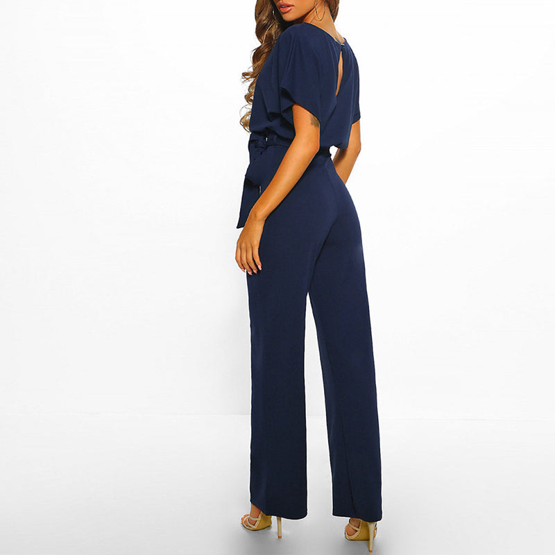 Eleganter Damen Jumpsuit Serava – Schicker Dunkelblauer Jumpsuit mit Bequemer Passform