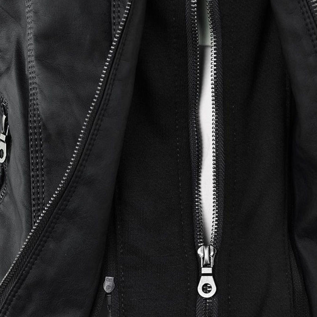Drune - Damen Lederjacke mit Kapuze