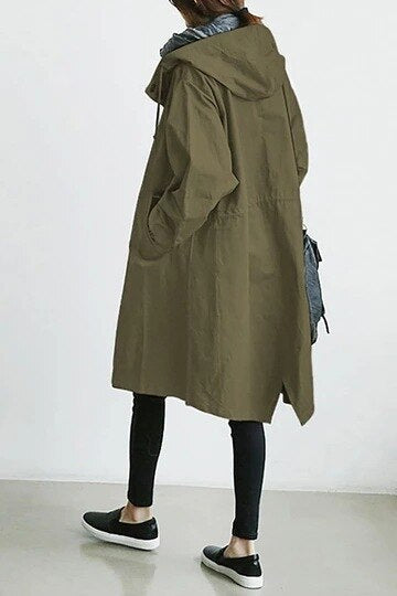 Drune | Modischer langer Trenchcoat Damen Wechsel Saison 2023