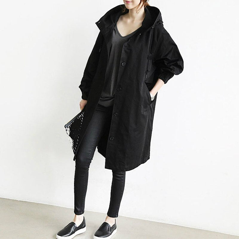 Drune | Modischer langer Trenchcoat Damen Wechsel Saison 2023